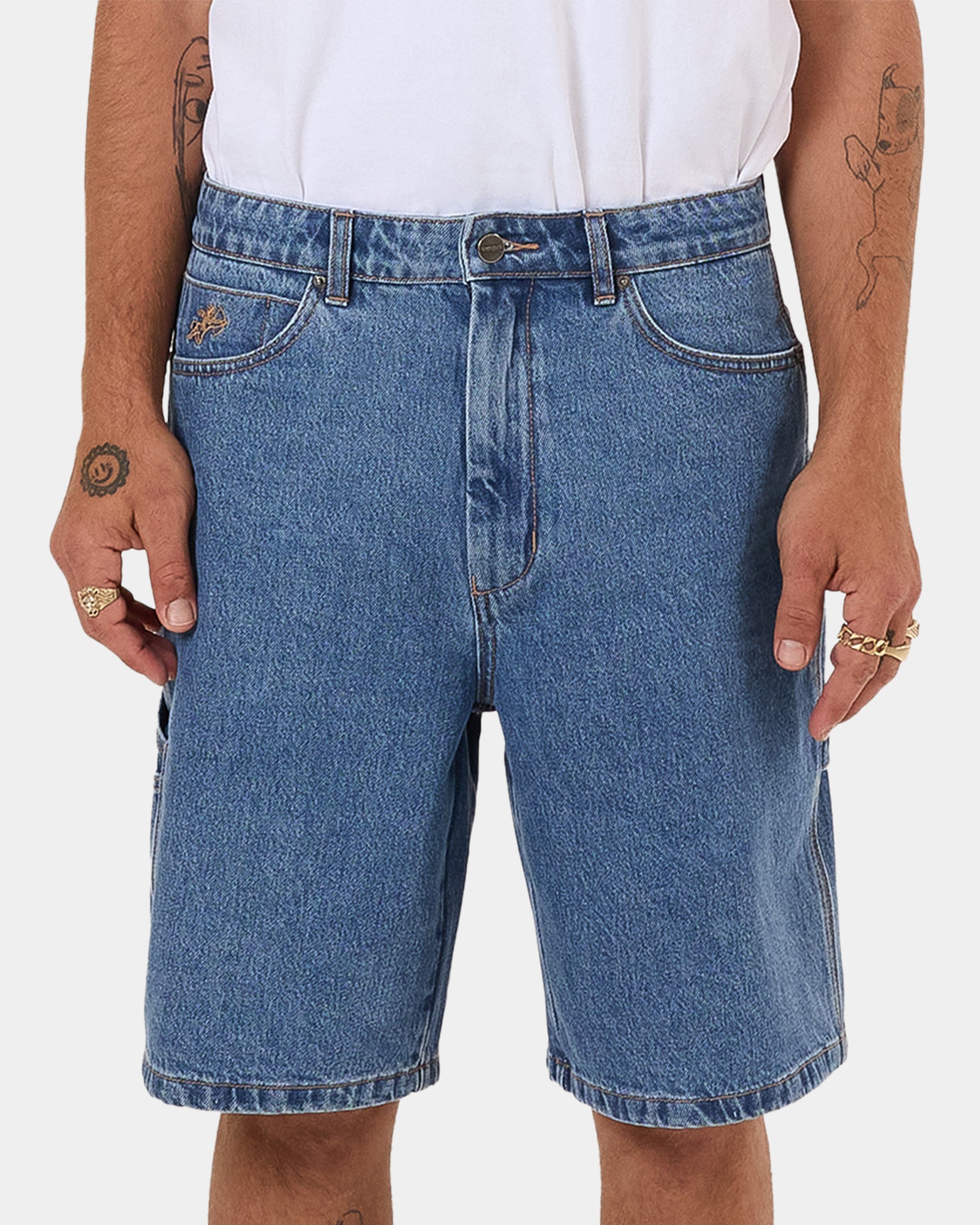 Mens Glazed And Confused Carpenter Denim Shorts