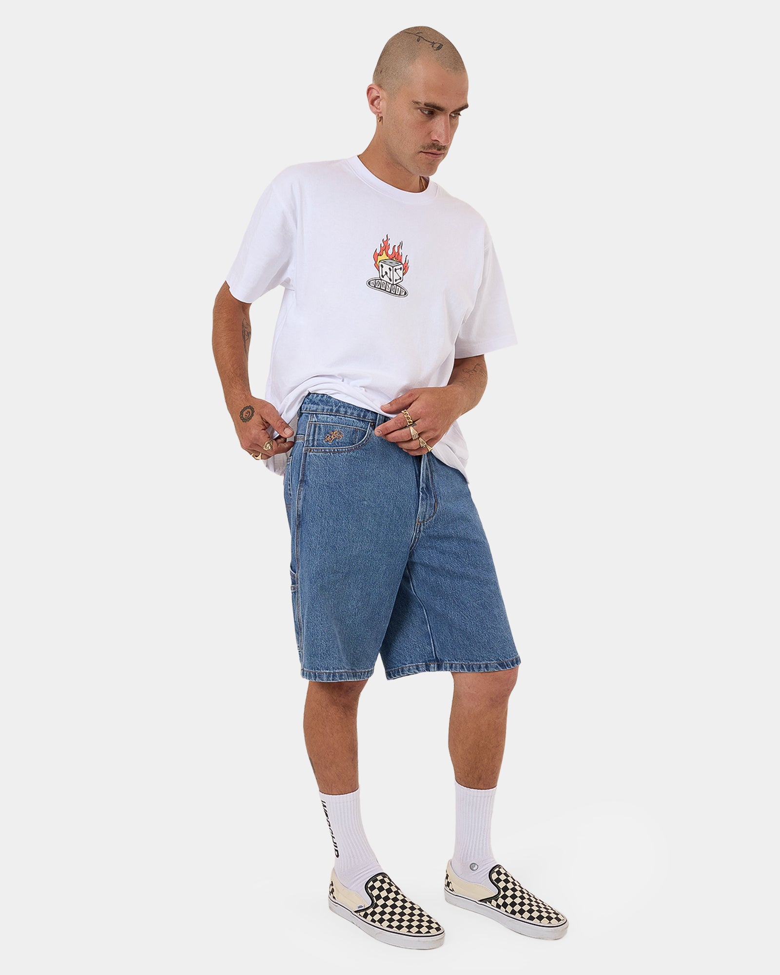 Mens Glazed And Confused Carpenter Denim Shorts
