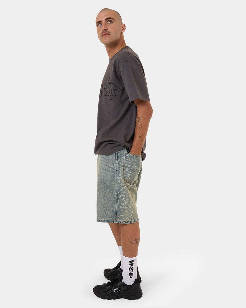 Mens Throws Big Dawg Denim Shorts