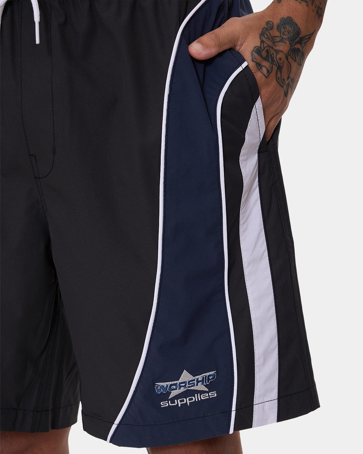 Mens Laps Elastic Swim Shorts