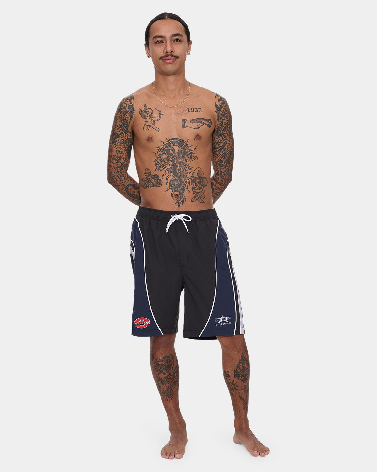 Mens Laps Elastic Swim Shorts