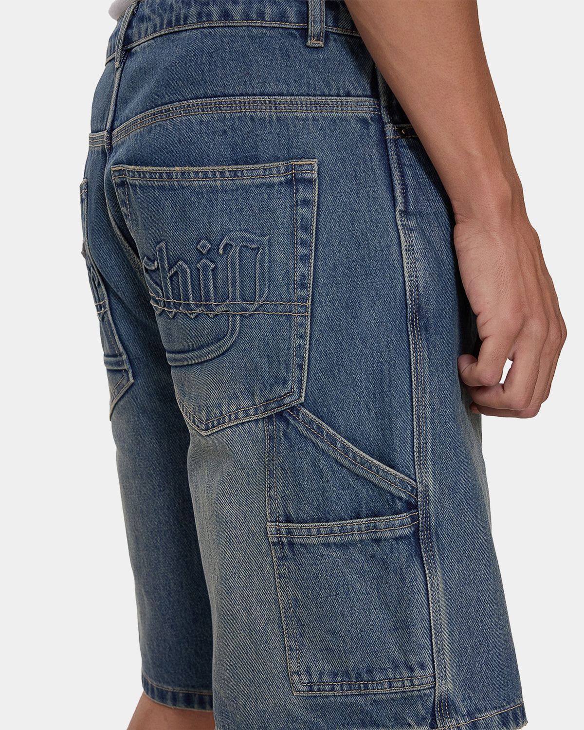 Mens Devilish Carpenter Denim Shorts