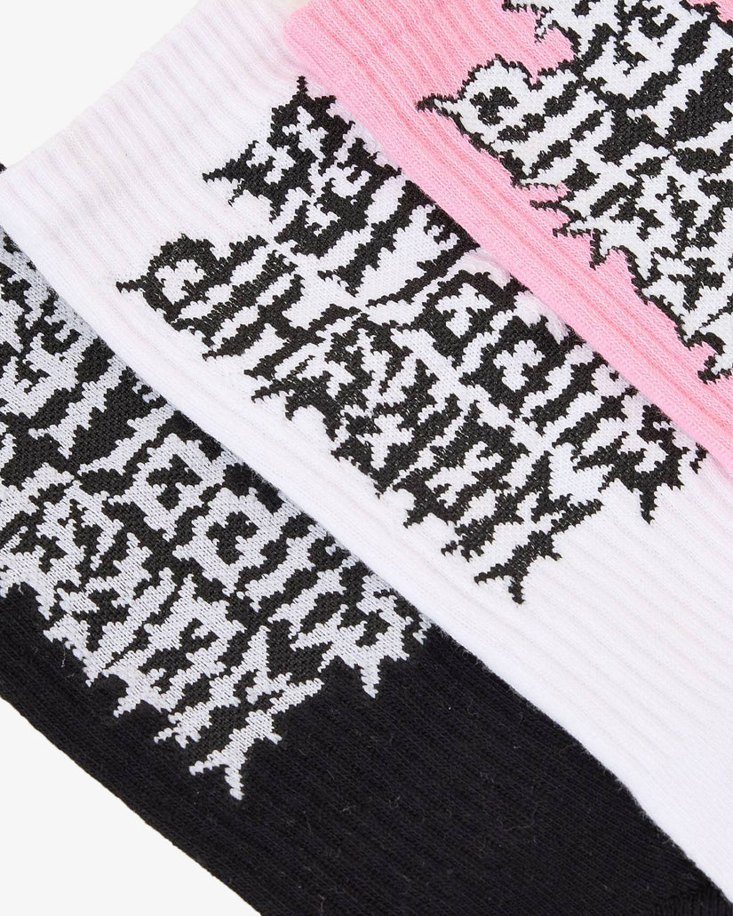 Mens Pile Up 3 Pack Crew Socks