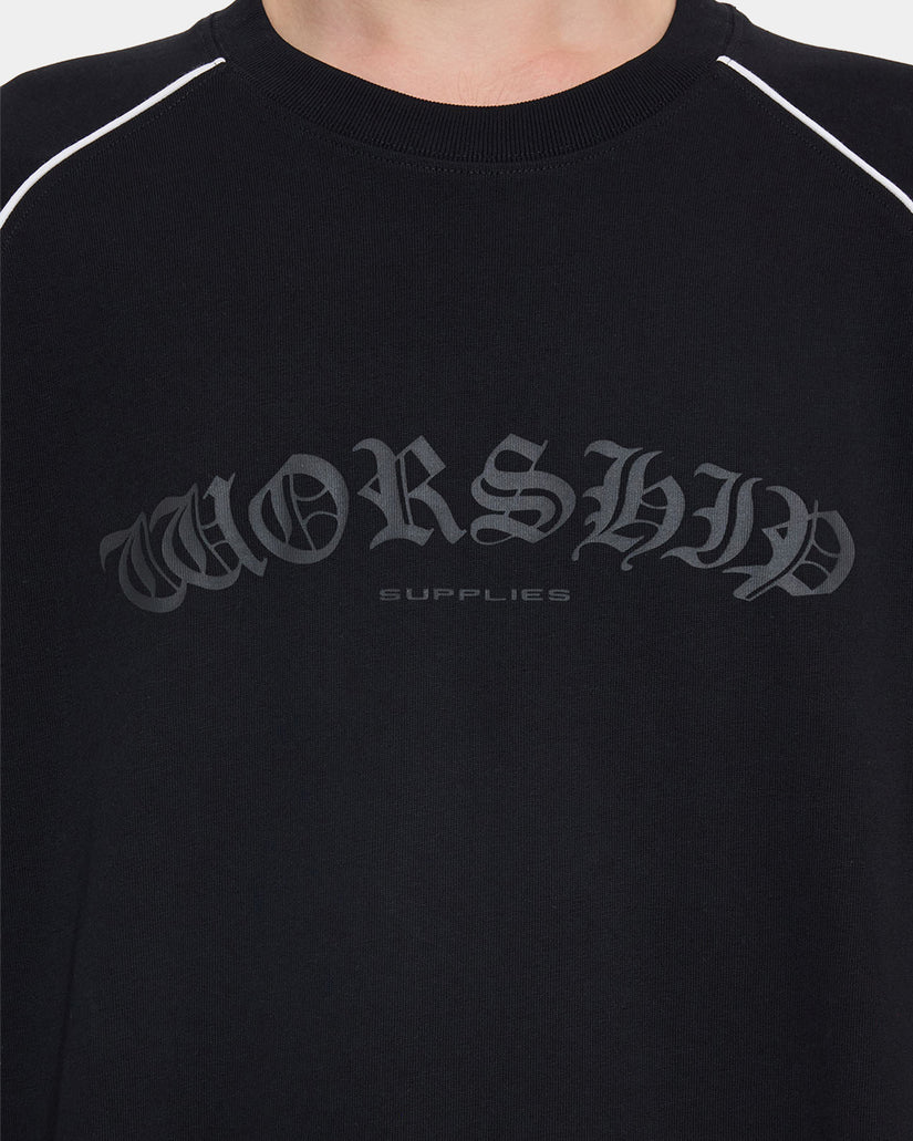 Mens Frequency Panel Oversized Raglan T-Shirt