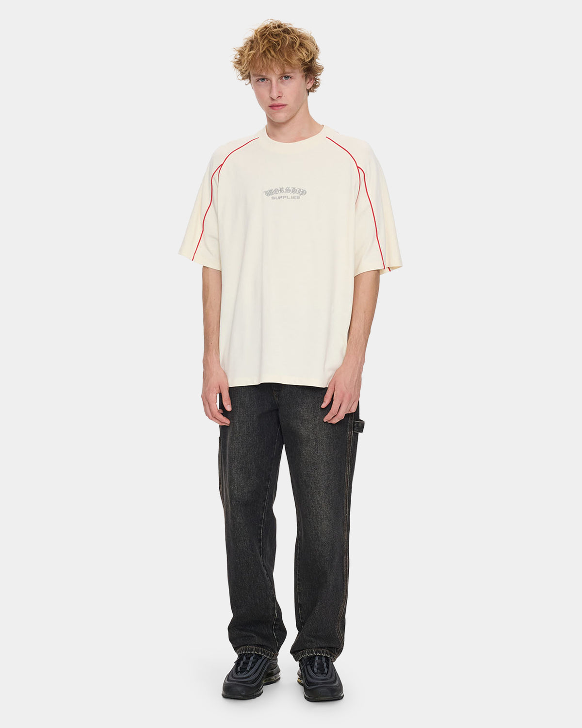 Mens Frequency 2 Panel Oversized Raglan T-Shirt