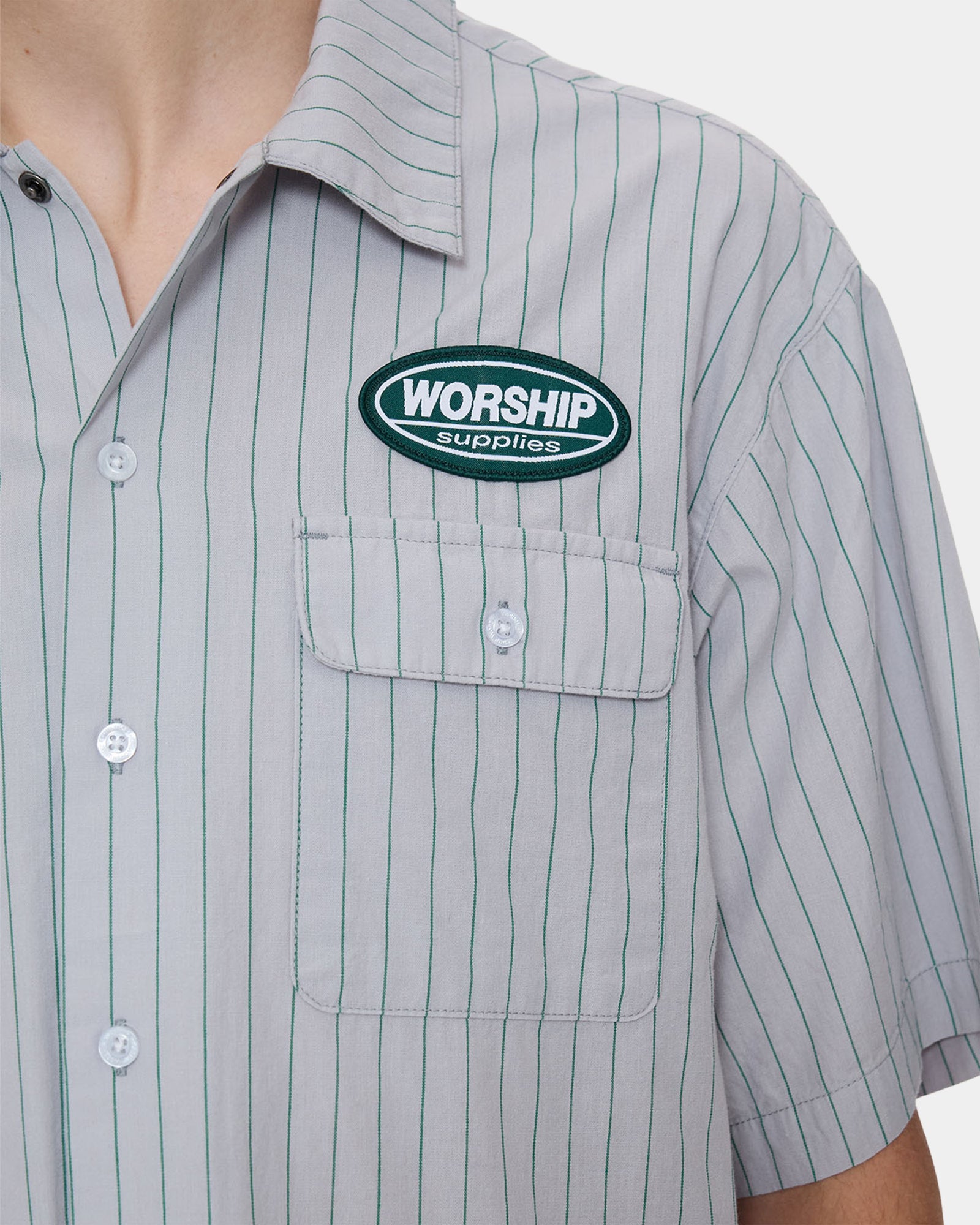 Mens Stripe Short Sleeve Shirt