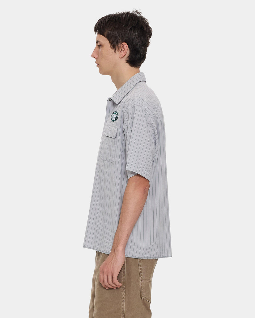 Mens Stripe Short Sleeve Shirt