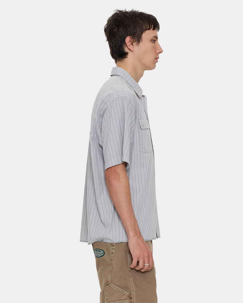 Mens Stripe Short Sleeve Shirt