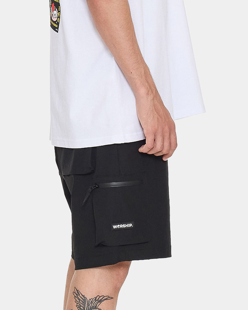 Mens Core Nylon Tech Cargo Shorts