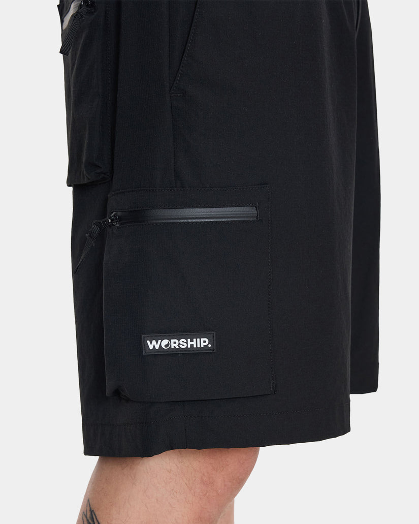 Mens Core Nylon Tech Cargo Shorts