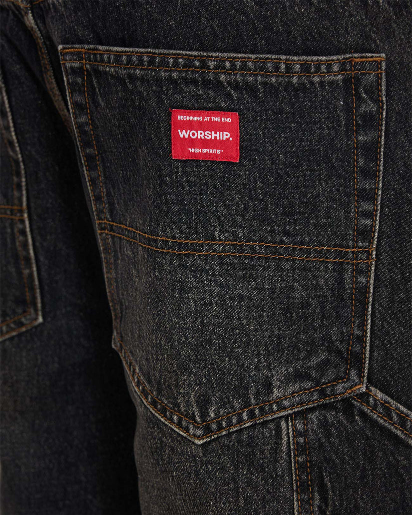 Mens Carpenter Denim Shorts