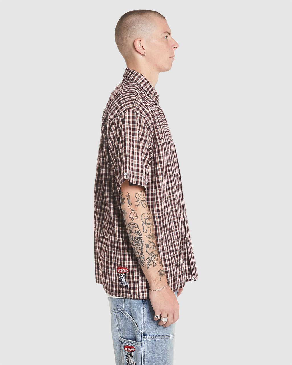 MENS HOLD UP SHORT SLEEVE SHIRT