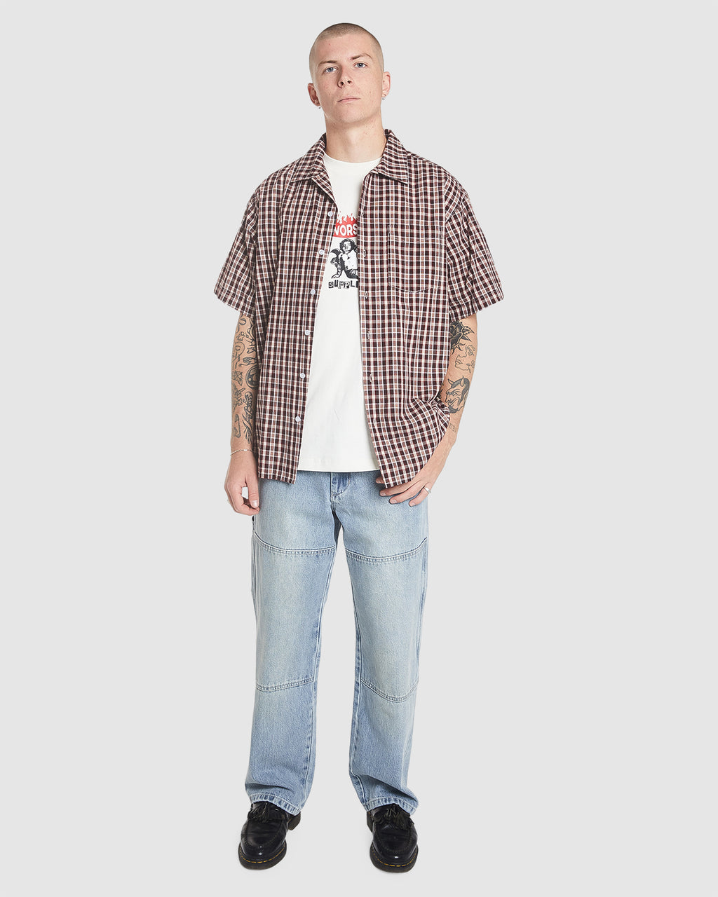 MENS HOLD UP SHORT SLEEVE SHIRT