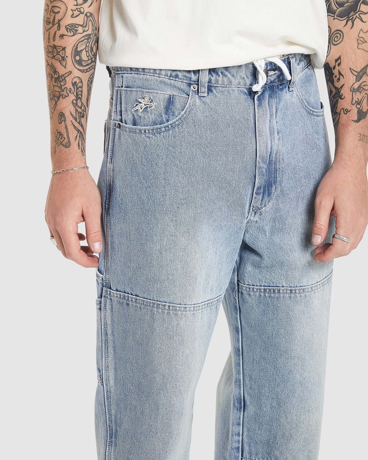 MENS HOLD UP CARPENTER DOUBLE KNEE PANT
