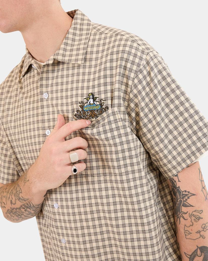 Mens Brassy Short Sleeve Shirt