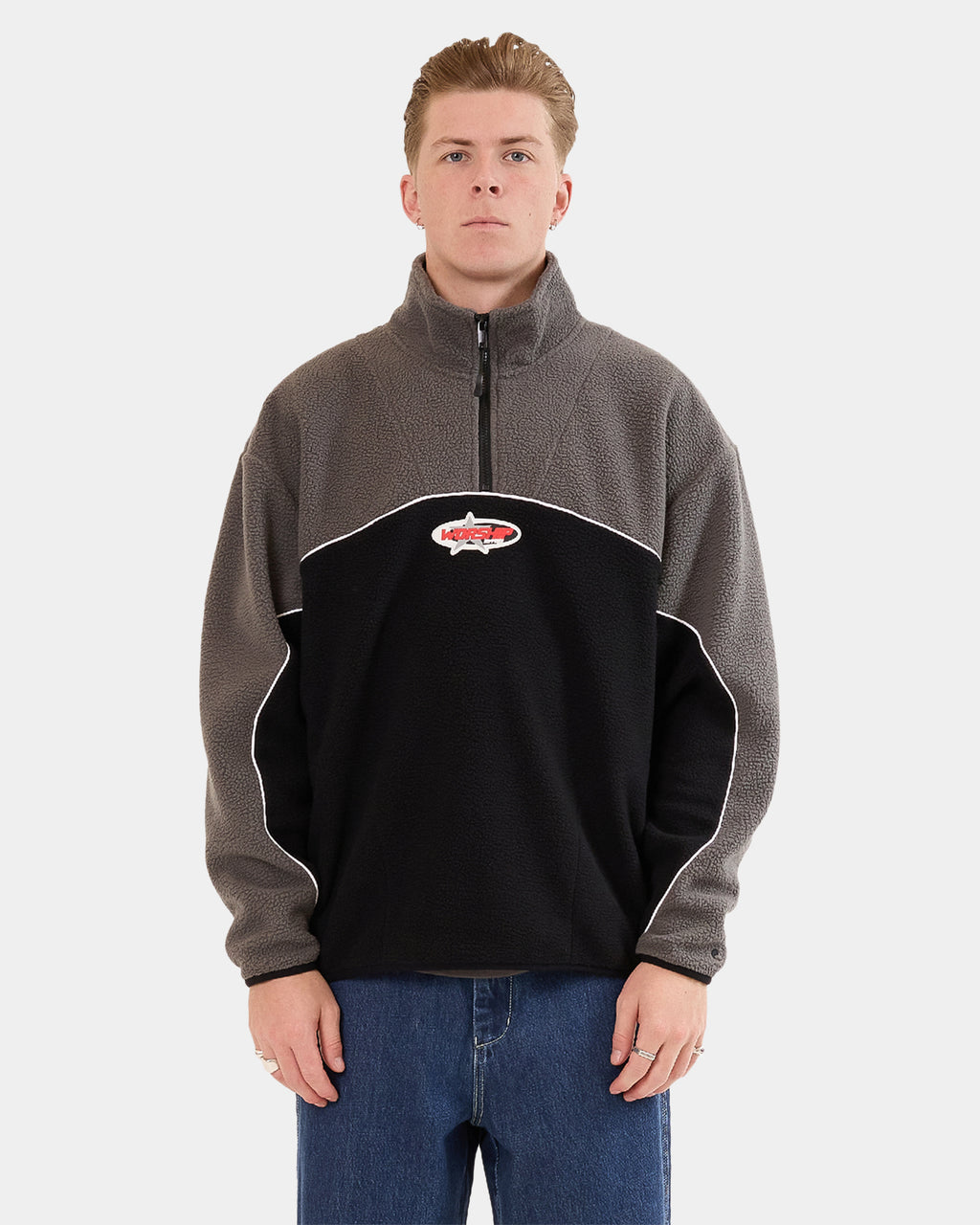 Mens Striker Quarter Zip Pullover Sweatshirt