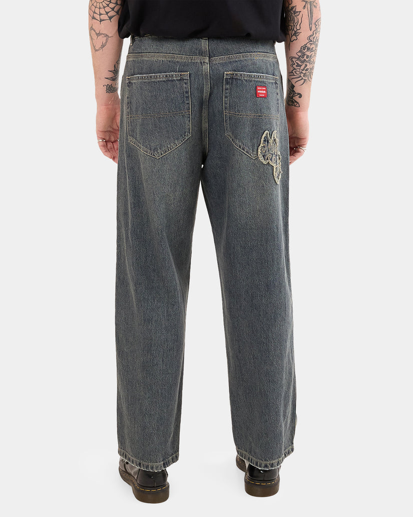 Mens Heavy Heart Big Lounger Denim Jeans
