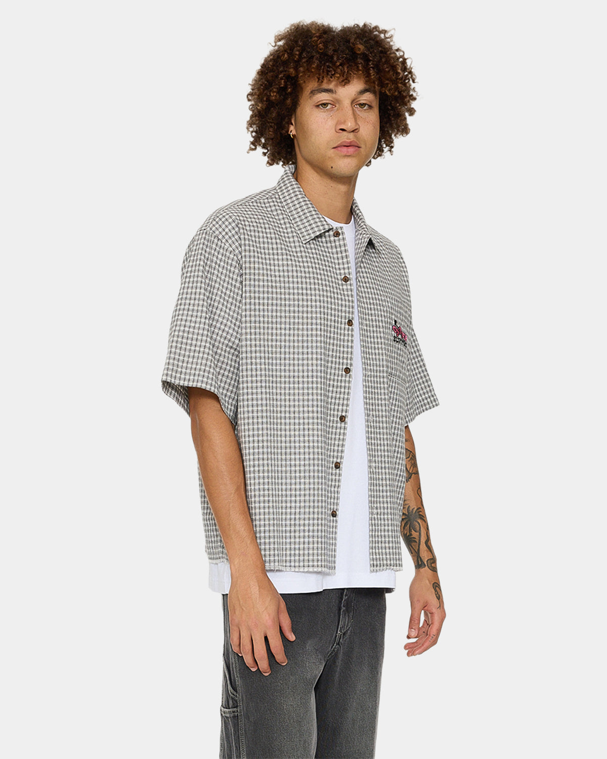 Mens Tainted Love Box Crop Short Sleeve Shirt