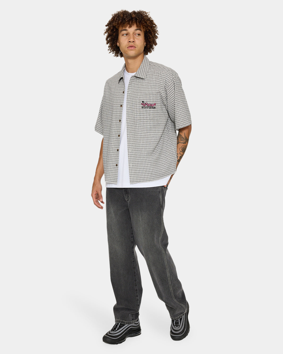 Mens Tainted Love Box Crop Short Sleeve Shirt