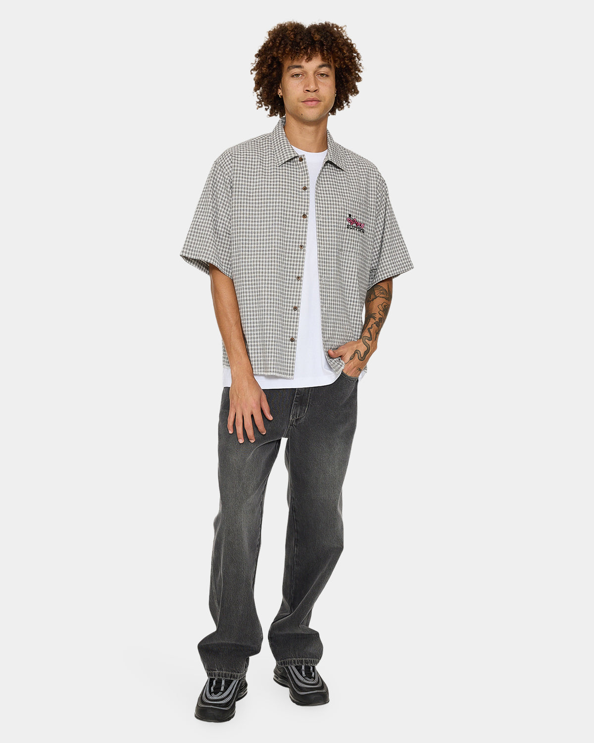 Mens Tainted Love Box Crop Short Sleeve Shirt