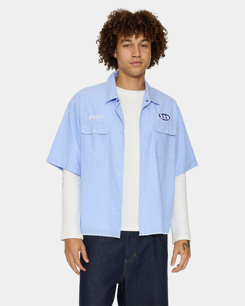 Mens Morality Box Crop Short Sleeve Shirt