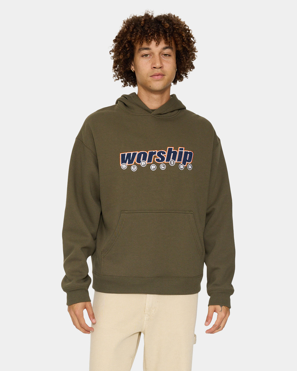 Mens Line Stepper Pullover Hoodie