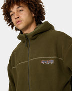 Mens Line Stepper Hooded Sherpa Fleece Jacket