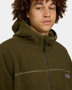 Mens Line Stepper Hooded Sherpa Fleece Jacket