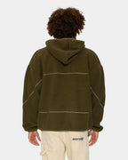 Mens Line Stepper Hooded Sherpa Fleece Jacket