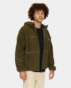 Mens Line Stepper Hooded Sherpa Fleece Jacket