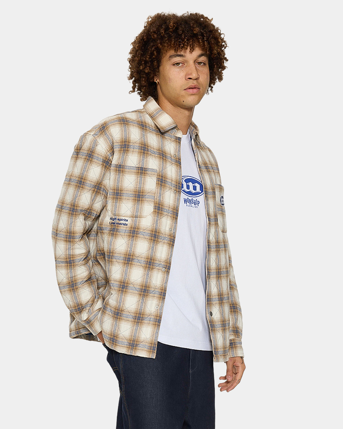 Mens Morality Quilted Shacket