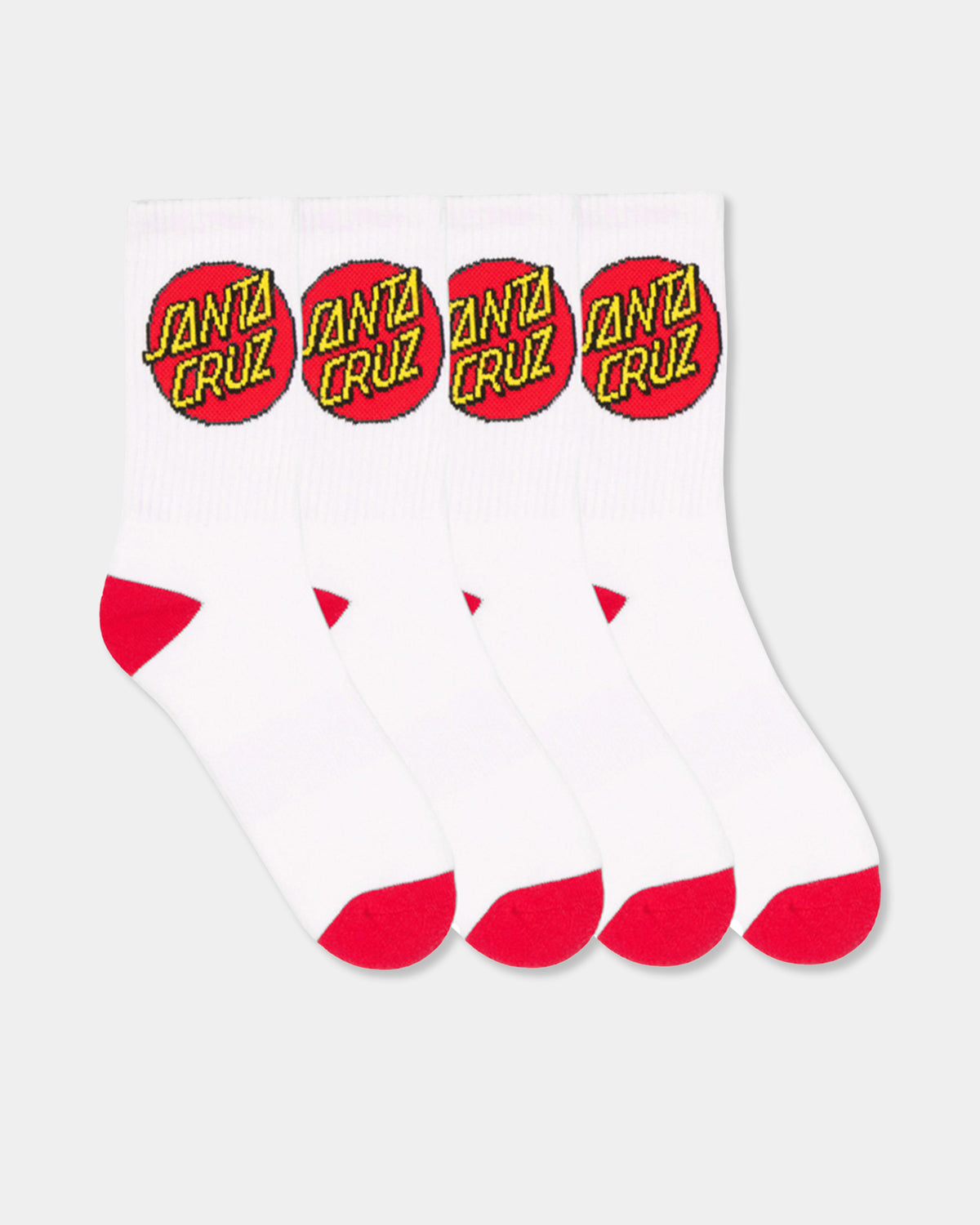 Boys 8-16 Classic Dot 4 Pack Crew Socks