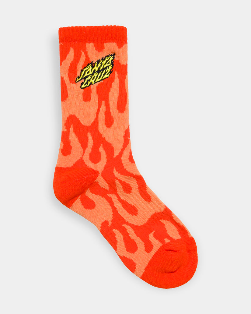 Boys 8-16 Flaming Stack 2 Pack Crew Socks