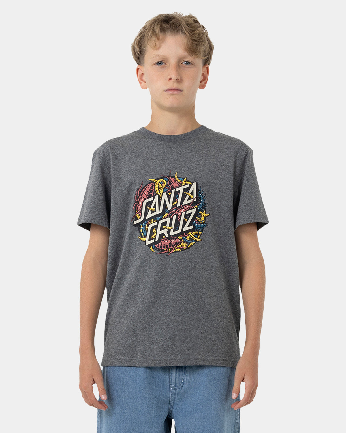 Boys 8-16 Bug Dot Front Short Sleeve T-Shirt