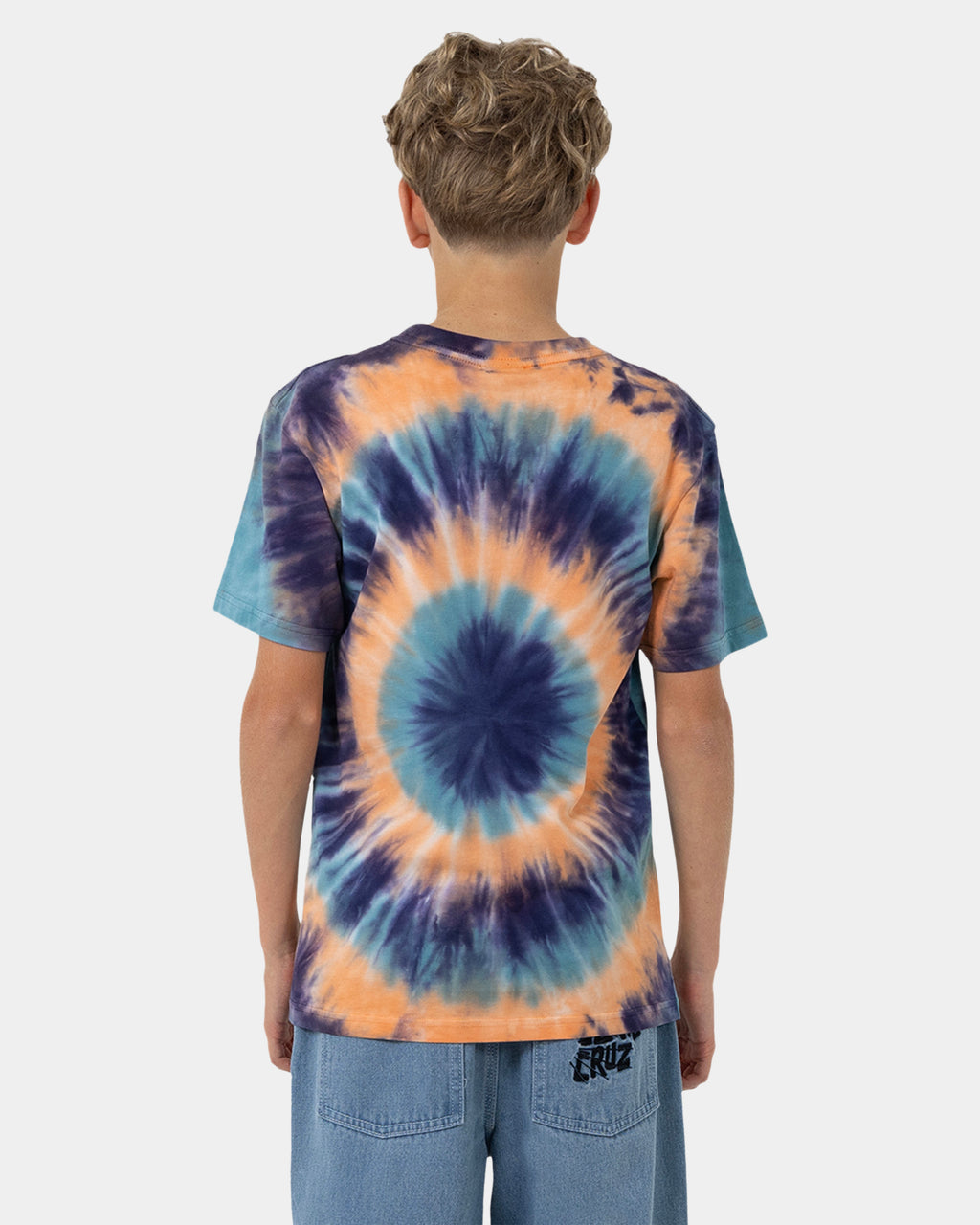 Boys 8-16 Check Waste Dot Mono Front T-Shirt