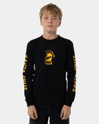Boys 8-16 Screaming Mouth Mono Front Long Sleeve T-Shirt