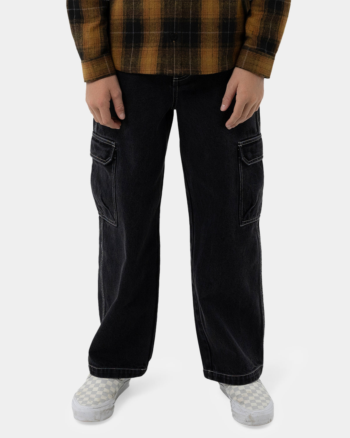 Boys 8-14 Reverse Dot Patch Denim Jeans