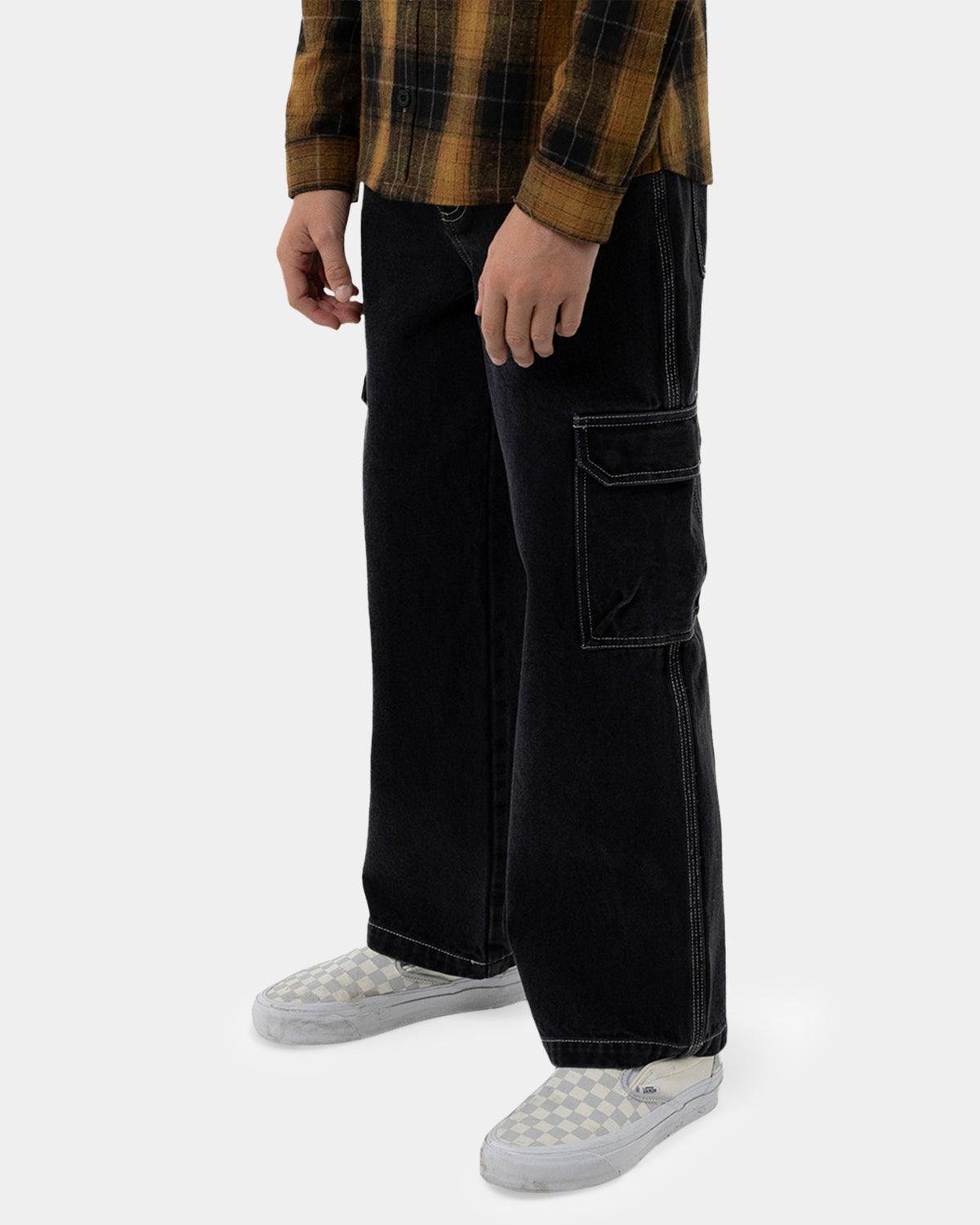 Boys 8-14 Reverse Dot Patch Denim Jeans