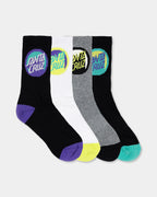 Boys 8-16 Bold Shadow Dot 4 Pack Crew Socks