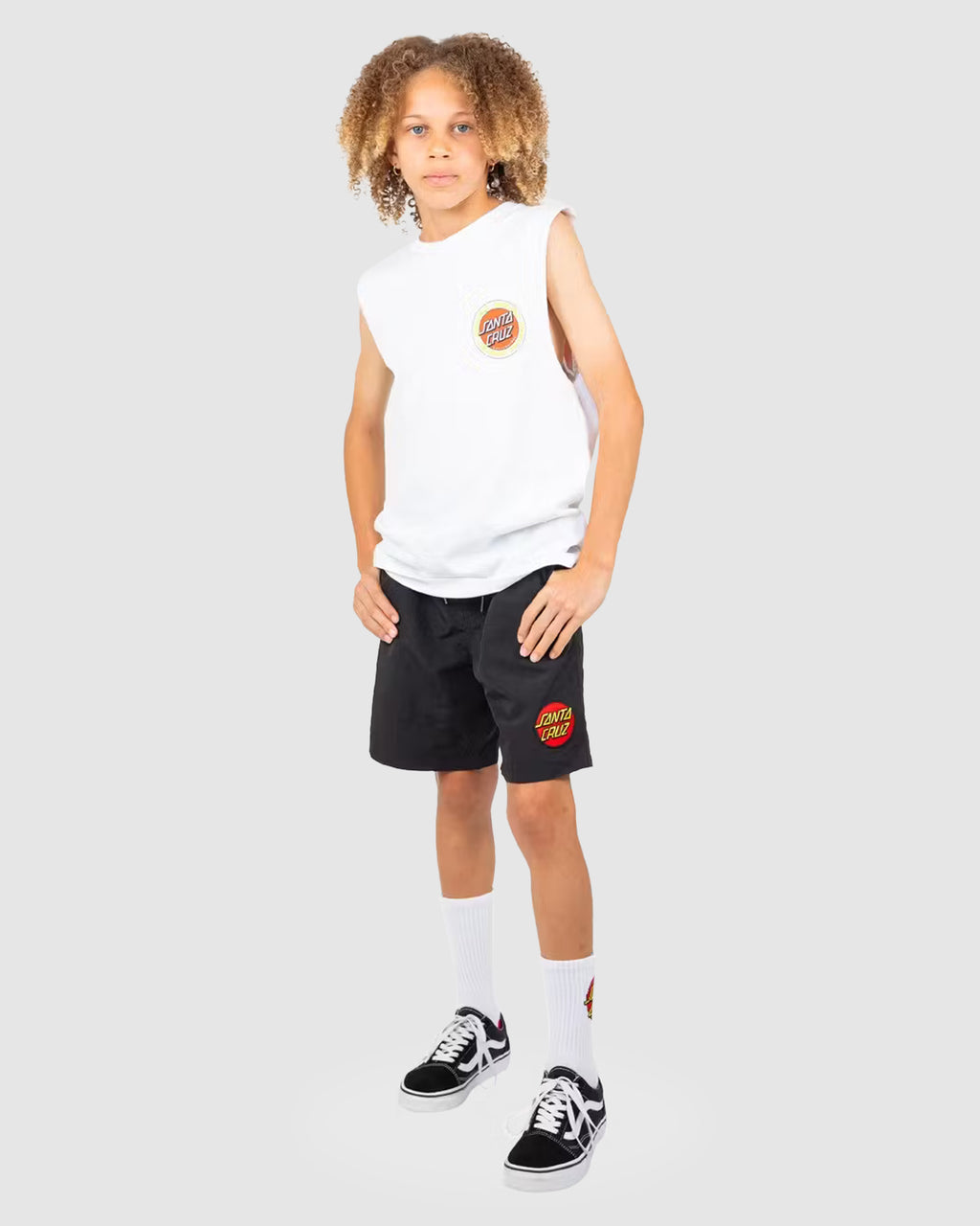 Boys 8-16 Outer Ringed Dot Muscle Tank Top