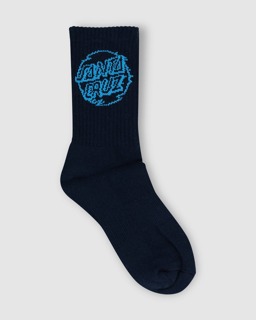 Vivid Dot Mono Crew Socks 2-8