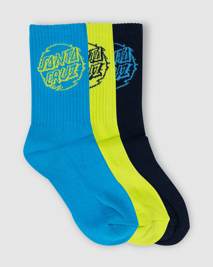 Vivid Dot Mono Crew Socks 2-8