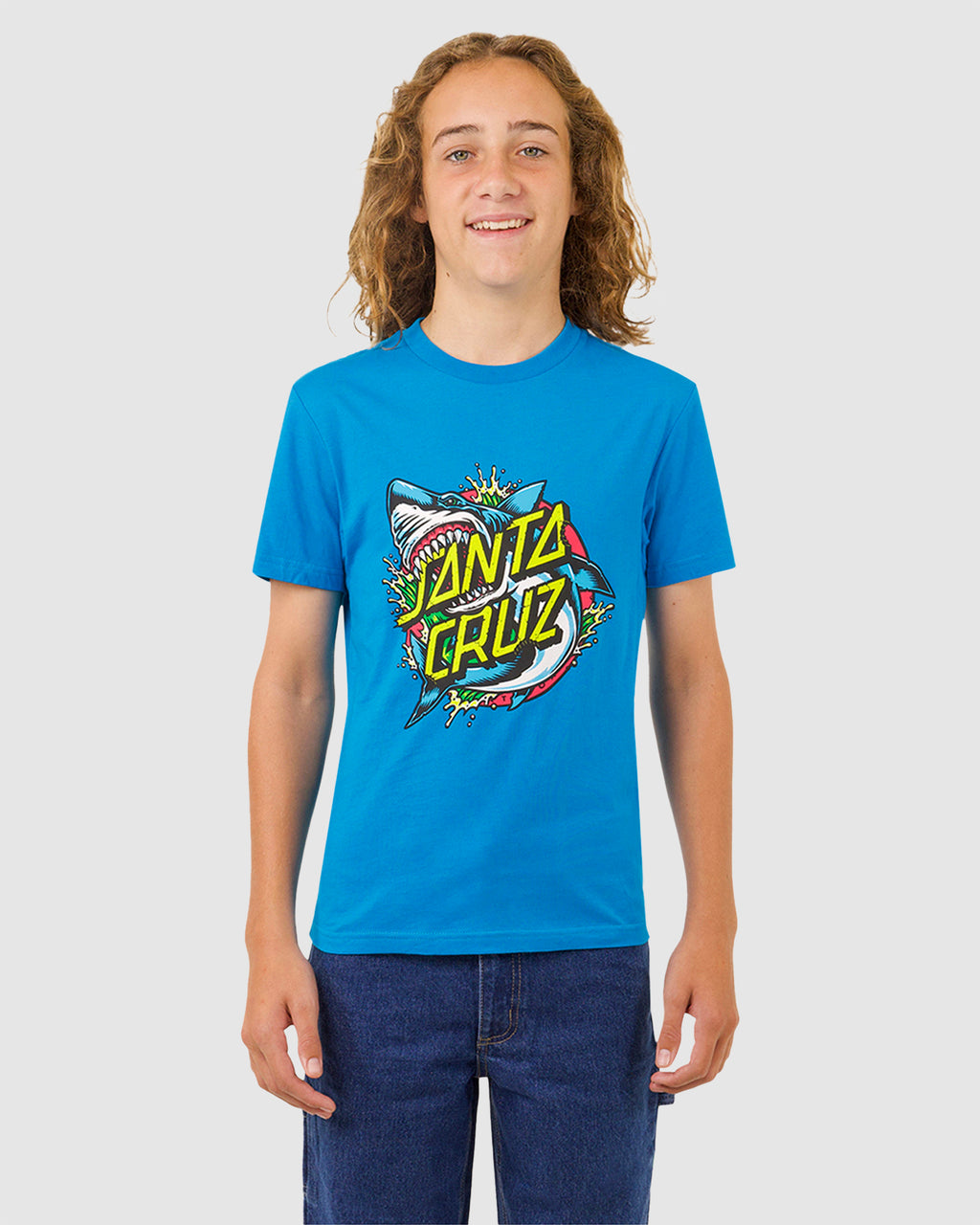 Boys 8-16 Shark Dot Front T-Shirt