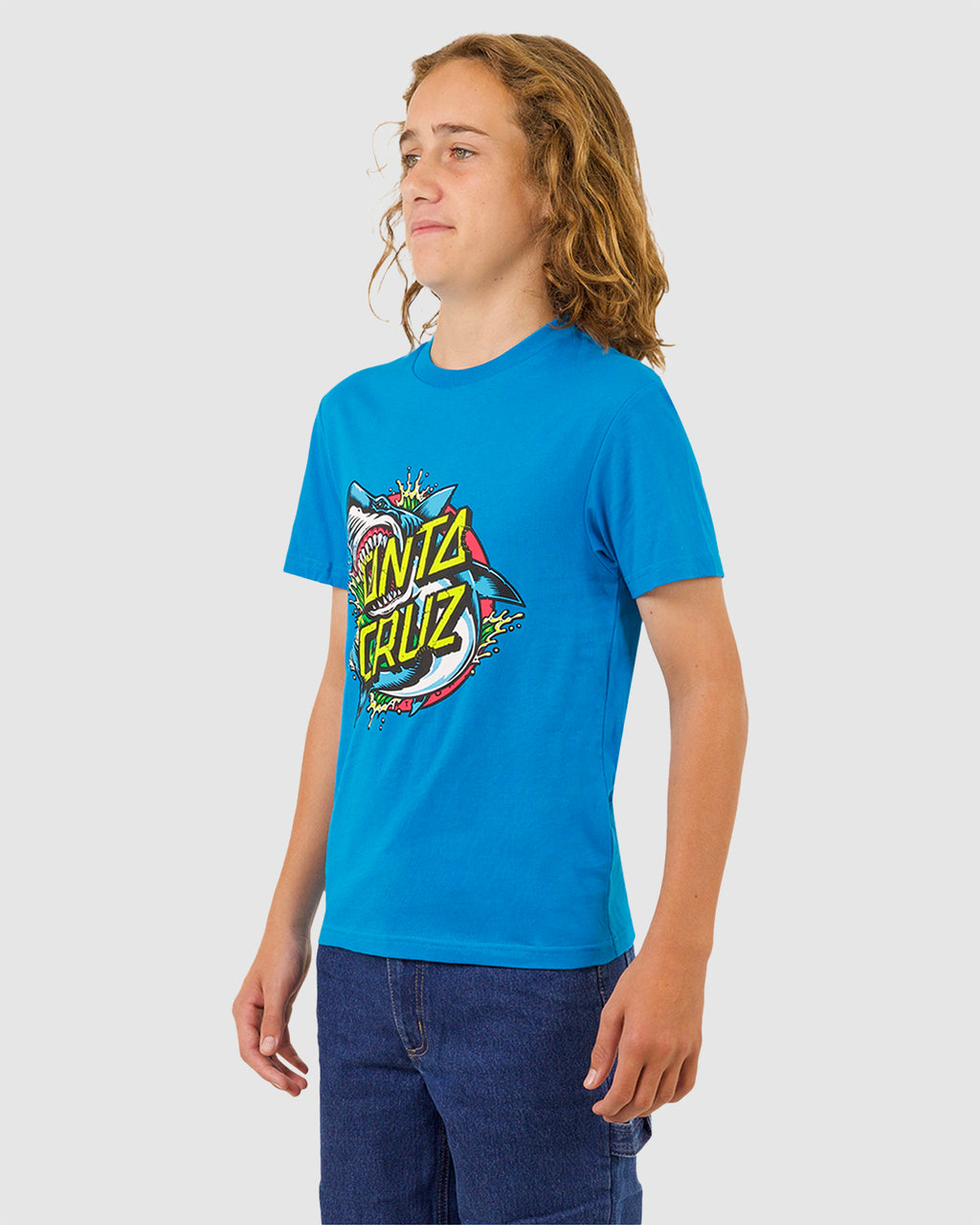 Boys 8-16 Shark Dot Front T-Shirt