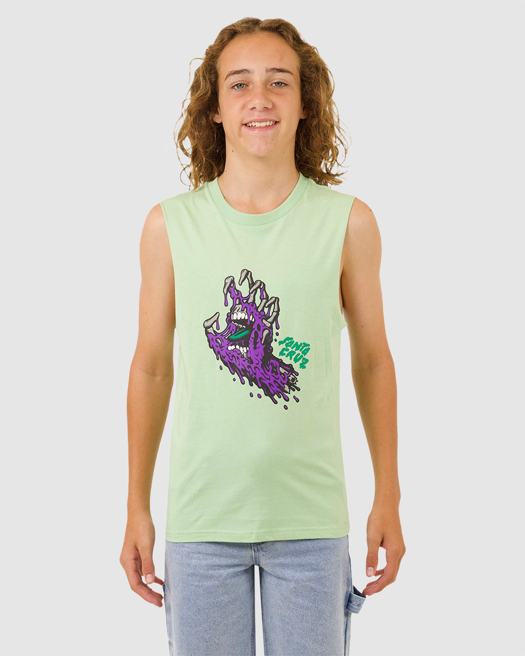 Boys 8-16 Melting Hand Front Muscle Top