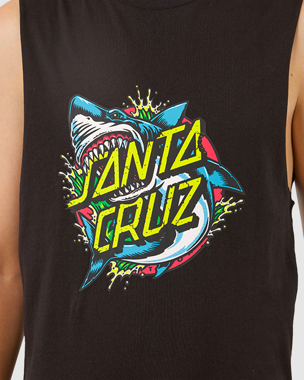 Boys 8-16 Shark Dot Front Muscle Tank Top