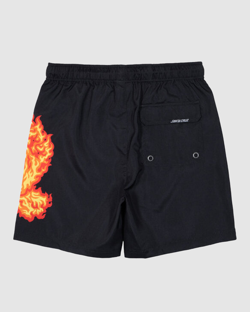 Boys 8-16 Flame Hand Boardshort