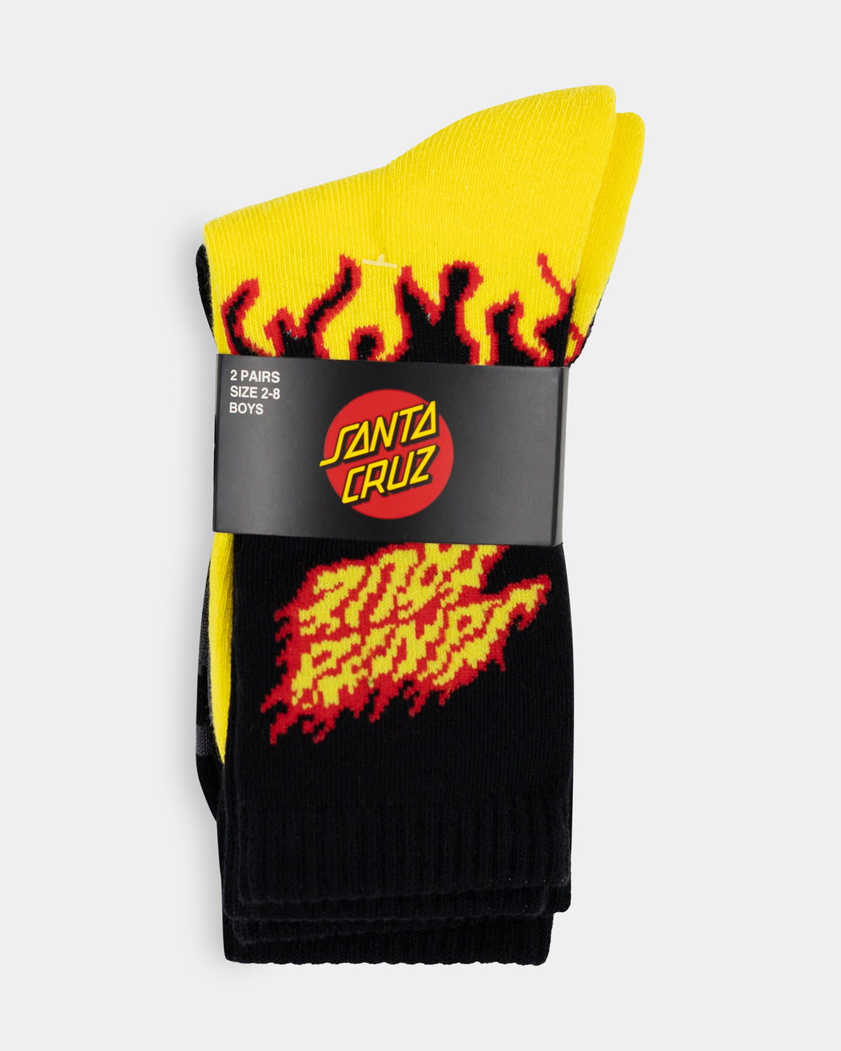 Boys 8-16 Flaming Stack 2 Pack Crew Socks