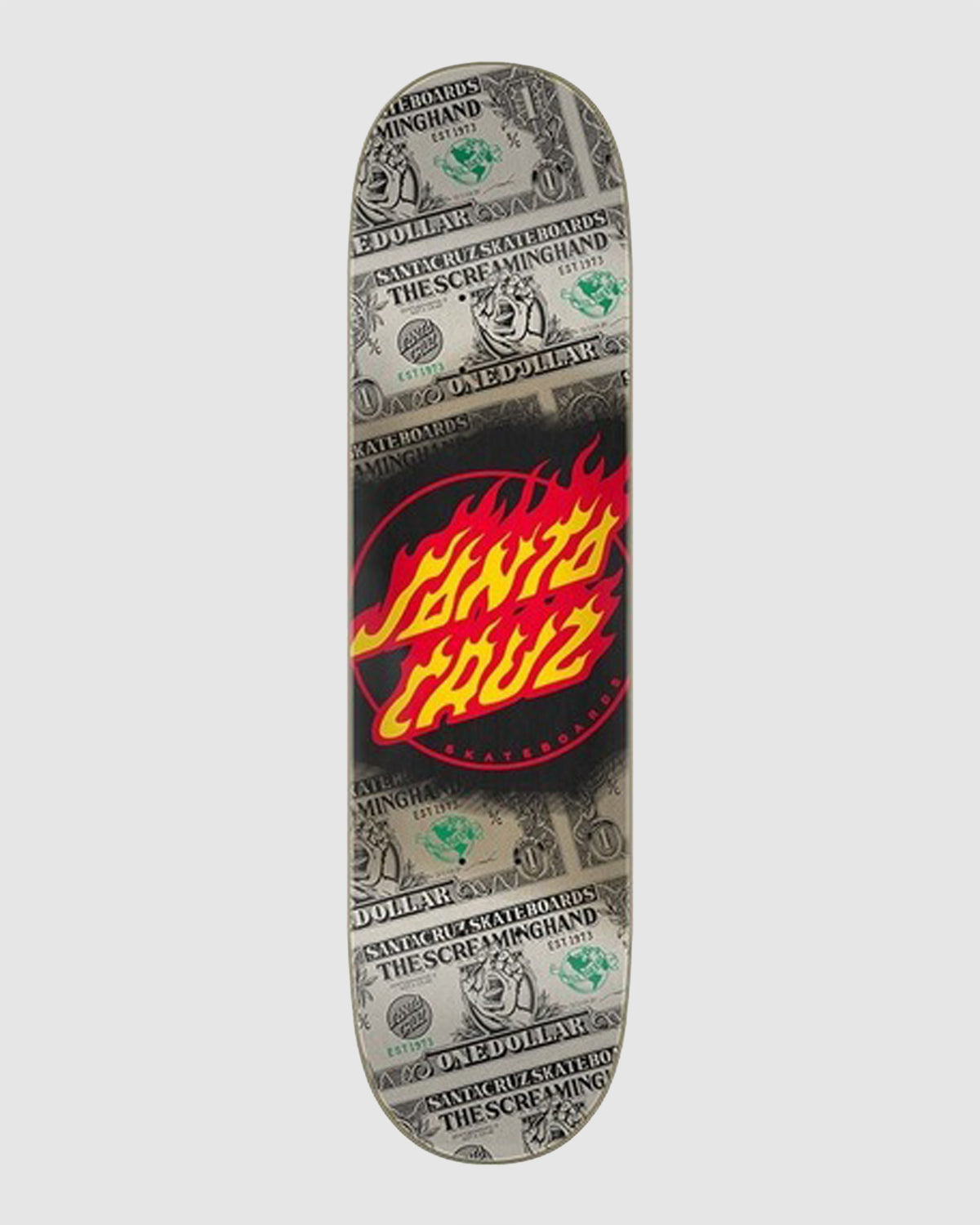 Mens Dollar Flame 8.0" X 31.6" Skateboard Deck