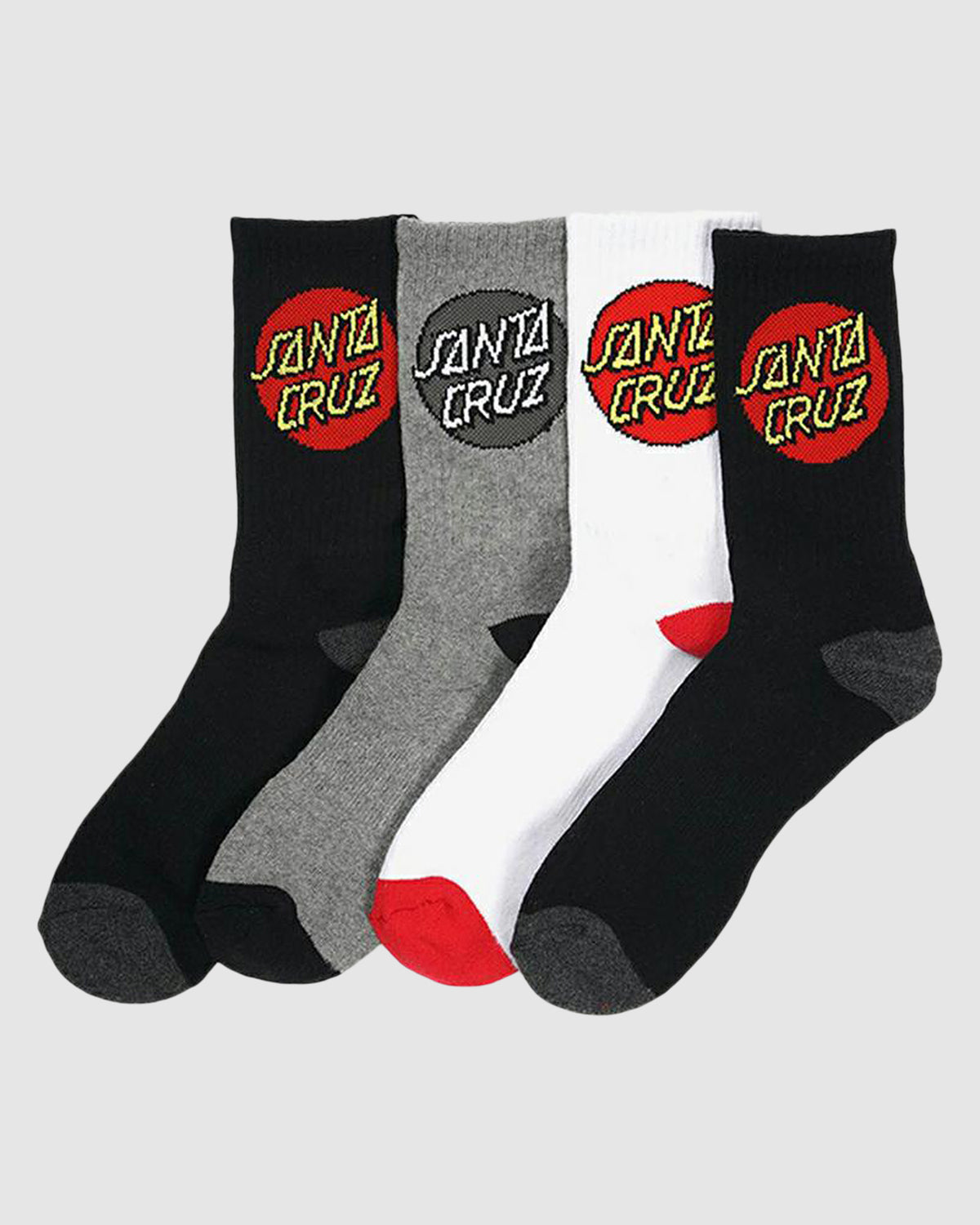 Mens Cruz 4 Pack Crew Socks